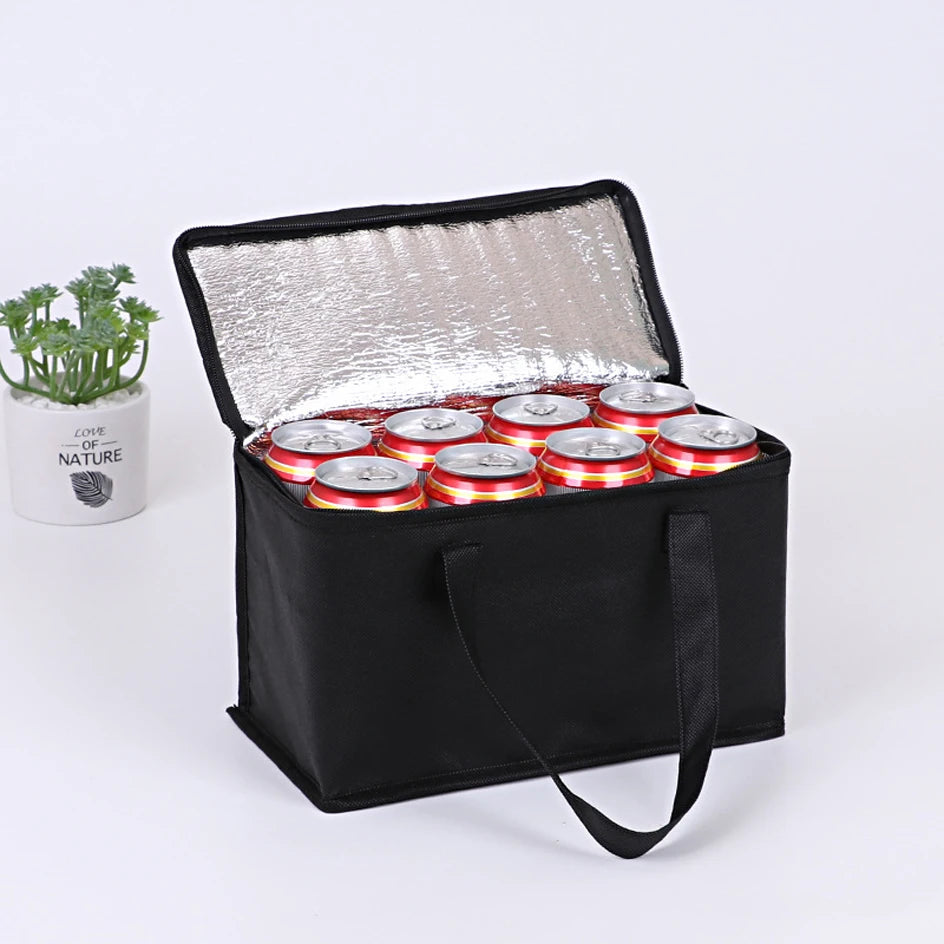 Portable Lunch Cooler Bag Folding Insulation Picnic Ice Pack Food Thermal Bag Drink Carrier Insulated Bags Beer Delivery Bag - Fields Of Fitness
