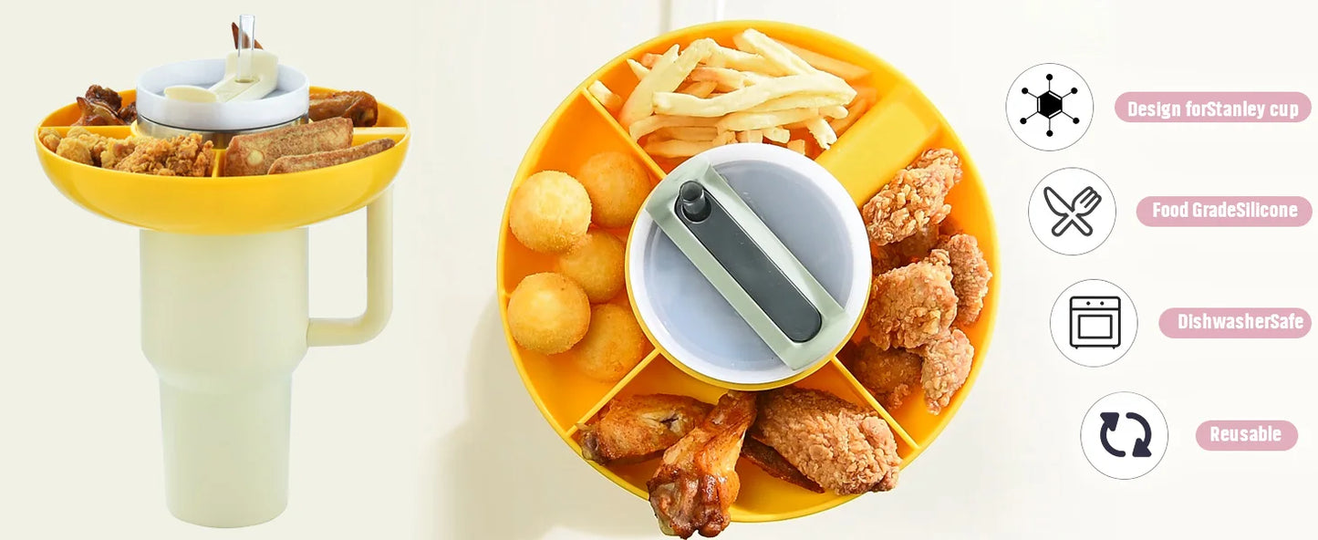 Snack Bowl for Stanley 40 oz Tumbler with Handle, Stanley Cup Accessories Snack Tray - Fields Of Fitness