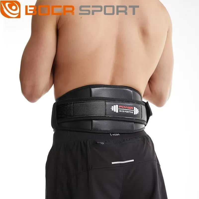 Man Fitness Weight Lifting Squat Belt Safety Gym Waist Support Training Band Belt Back Supporting Protect Lumbar Power lifting - Fields Of Fitness