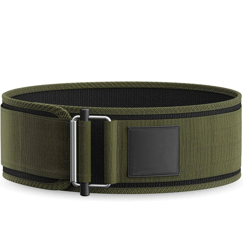 Quick Locking Weightlifting Belt Adjustable Nylon Gym Workout Belts for Men and Women Deadlifting Squatting Lifting Back Support - Fields Of Fitness