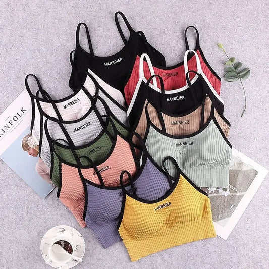 New Sports Bra For Women Gym Sexy Crop Top Bra Women Cotton Underwear Soft Comfort Tube Tops Female Brassiere Tops For Girls - Fields Of Fitness