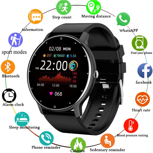 2025 Smartwatch Full Touch Screen Watches Sport Fitness Tracker IP68 Waterproof Bluetooth Call Smart Watch for Xiaomi Man Woman - Fields Of Fitness