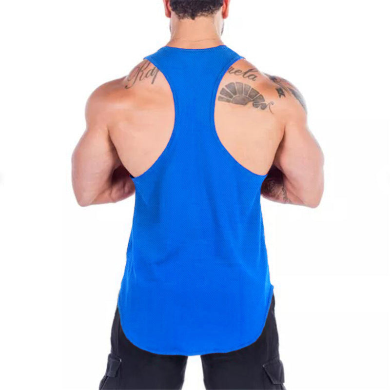 Quick Dry Summer Fitness Tank Top Men Bodybuilding Gym Clothing Fitness Sleeveless Shirt Slim Fit Vests Mesh Singlet Muscle Tops - Fields Of Fitness