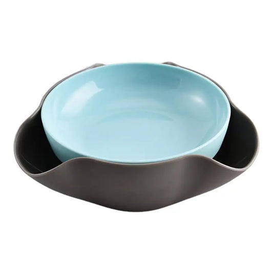 Snack Bowls Double Layer Serving Bowls Pistachios Bowl with Shell Storage Round Snacks Dish for Pistachios Cherries Popcorn - Fields Of Fitness