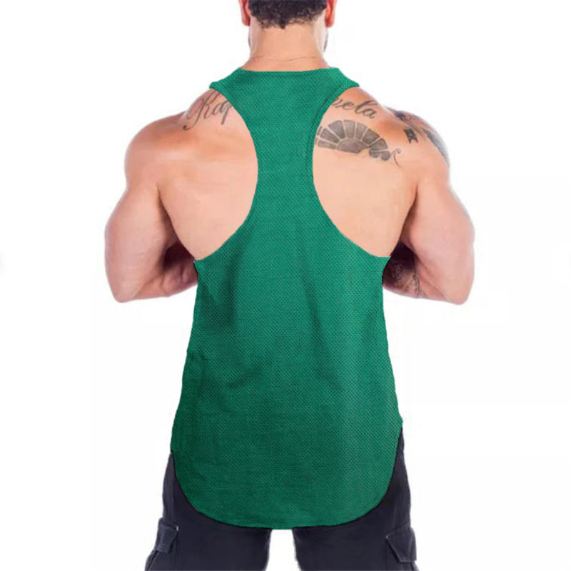 Quick Dry Summer Fitness Tank Top Men Bodybuilding Gym Clothing Fitness Sleeveless Shirt Slim Fit Vests Mesh Singlet Muscle Tops - Fields Of Fitness