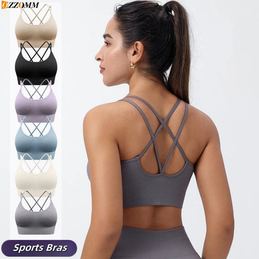 1PC Cotton Sports Bras Women Push Up Solid Sports Bra Jogging Gym Women Sports Bra Girl Underwear Fitness Running Yoga Sport Top - Fields Of Fitness