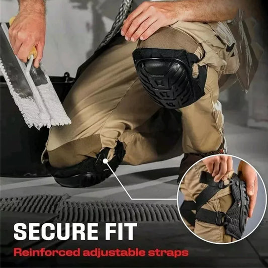 1 Pair of Professional Knee Pads-Thick Gel Cushion,Double Straps & Adjustable Clips - Perfect for Work,Gardening & Construction - Fields Of Fitness