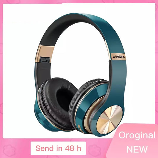Bluetooth 5.0 Gaming Headphones Blutooth T5 Music Foldable Earphone Bluetooth Wireless Earphones For Phone Wired Headset Gamer - Fields Of Fitness