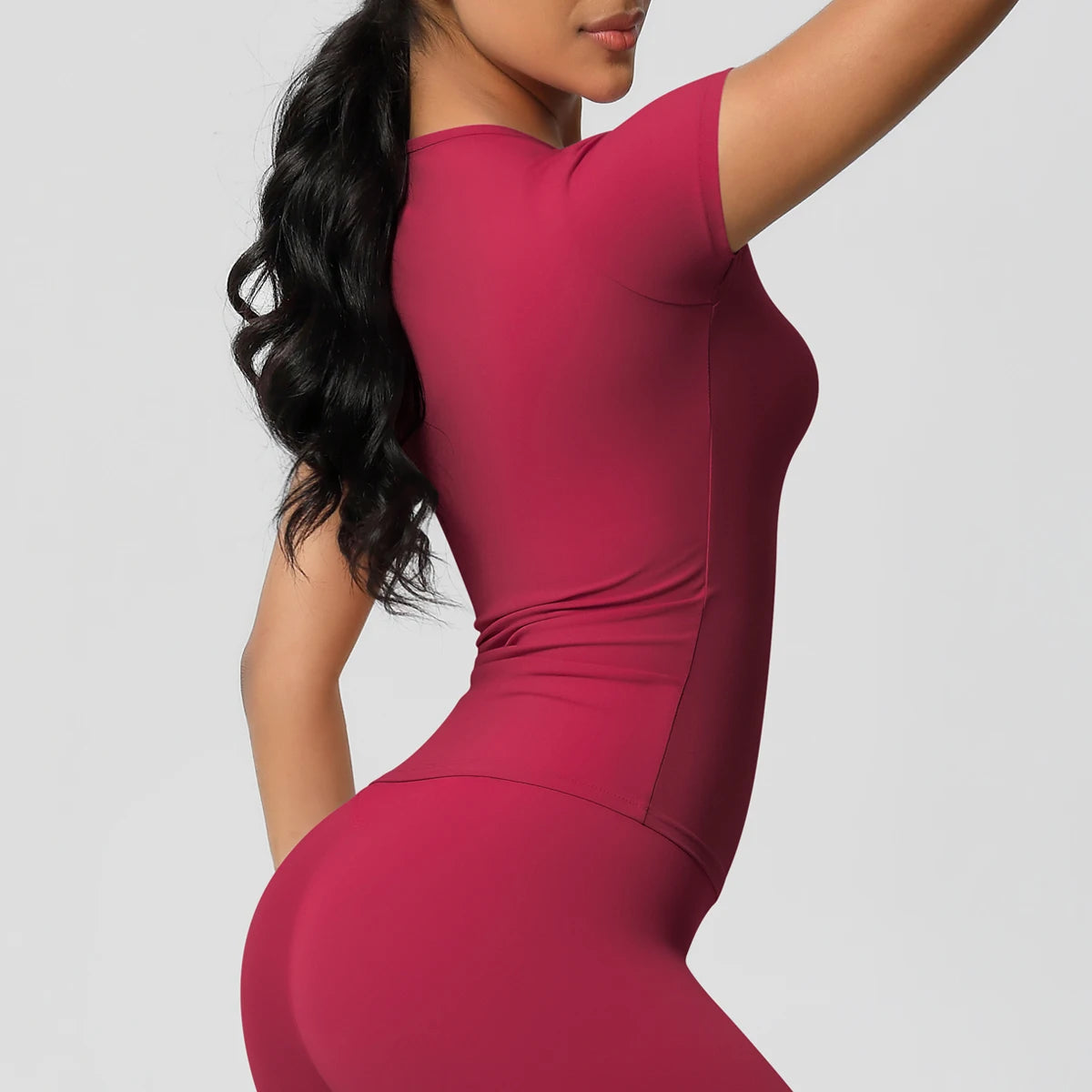 Workout Dry Fit Breathable High Elastic Sports Top Gym Fitness Wear T-shirt Women Casual Outdoor Top - Fields Of Fitness