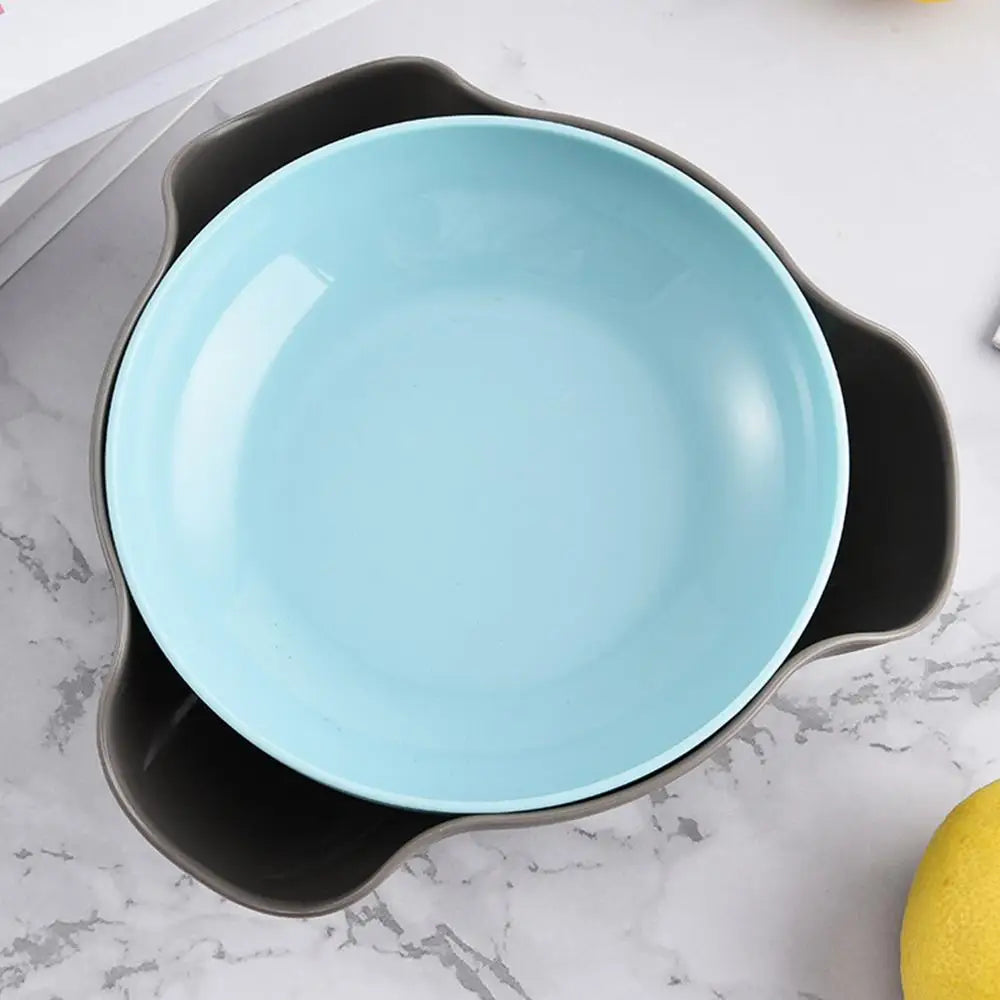 Snack Bowls Double Layer Dish Nut Serving Storage Bowl Double Layer Pistachios Bowl with Nut Shell for Cherries Popcorn - Fields Of Fitness