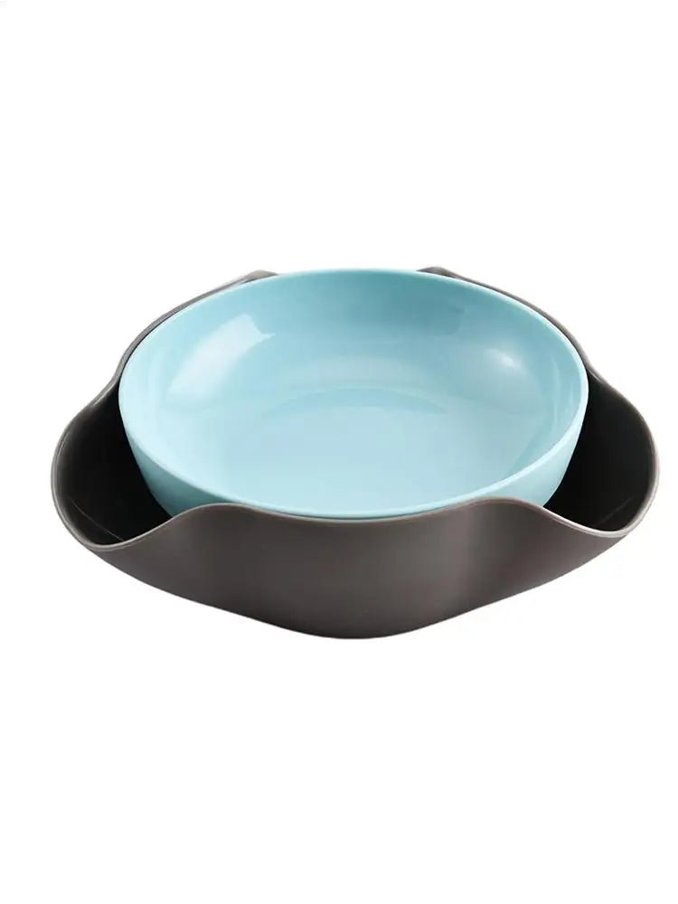Snack Bowls Double Layer Dish Nut Serving Storage Bowl Double Layer Pistachios Bowl with Nut Shell for Cherries Popcorn - Fields Of Fitness