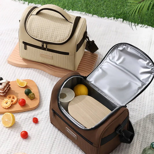 New Tote Cooler Lunch Bags Portable Outdoor Picnic Office School Insulation Bag with Shoulder Strap - Fields Of Fitness