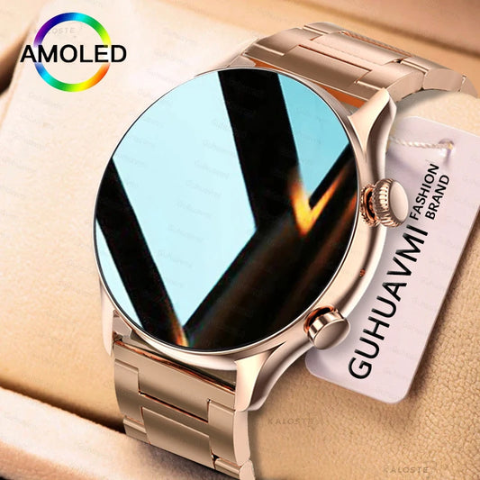 2025 New Smartwatch Women AMOLED HD Screen Always On Display Bluetooth Call IP68 Waterproof GPS Smart Men Watch For Android ios - Fields Of Fitness