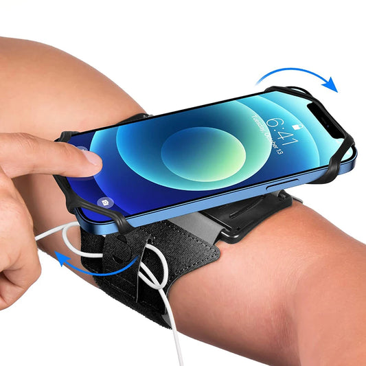 Wristband Phone Holder Mobile Removable 360°Rotating Running Phone Wrist Bag Takeaway Navigation Arm Bag for Fitness Cycling - Fields Of Fitness