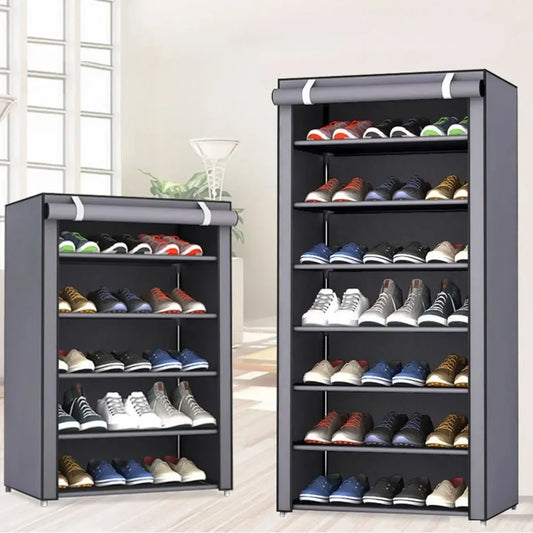 Dustproof Shoe Storage Rack Organizer Multilayer Nonwoven Shoes Storage Cabinet Home Hallway Space-saving Cabinets Shoe Shelf - Fields Of Fitness
