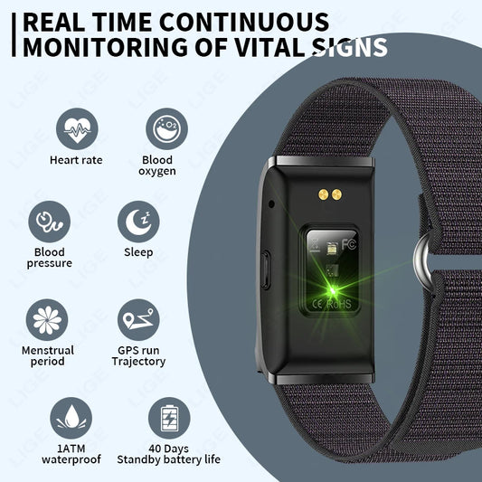 New Smart Watch Men Smart Health Wristband Women GPS Sport Trajectory 1ATM Waterproof All Day Healthy Monitor Fitness Bracelet - Fields Of Fitness