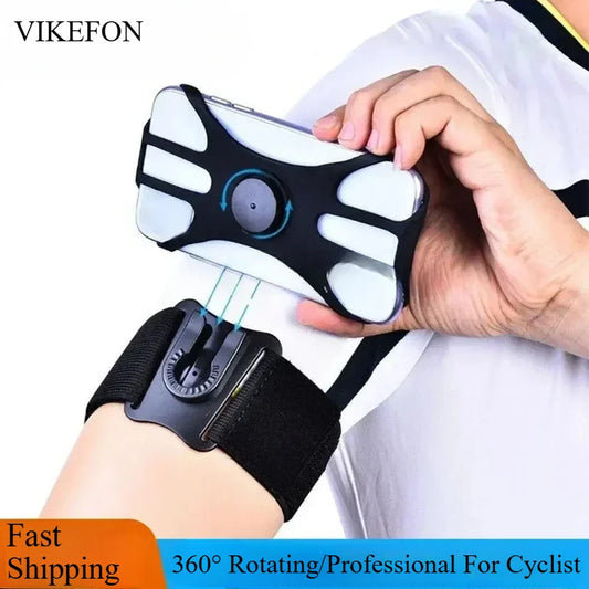 360° Removable Armbands Detachable Phone Holder Motorcycle Outdoor Sports Bike Cycling Armband Running Wristband Phone Holder - Fields Of Fitness