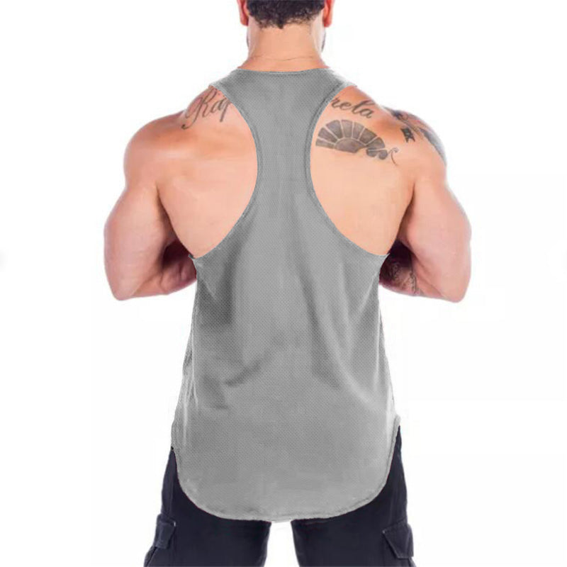 Quick Dry Summer Fitness Tank Top Men Bodybuilding Gym Clothing Fitness Sleeveless Shirt Slim Fit Vests Mesh Singlet Muscle Tops - Fields Of Fitness