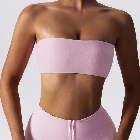 Sports Bra Sport Top Woman Gym Underwear Strapless Bustier Breathable Elastic Workout Tops Fitness Training Brassiere Yoga Bras - Fields Of Fitness