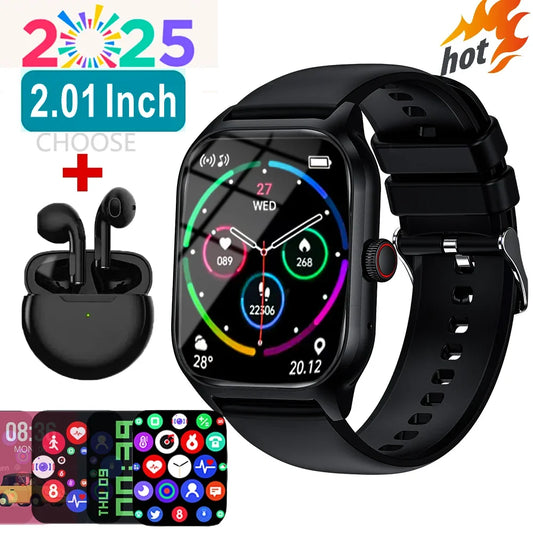 Smart Watches For Man Woman 2.01 Bluetooth Call Music Fitness Sports Waterproof With Sleep Heart Rate Monitor Smartwatch 2025 - Fields Of Fitness
