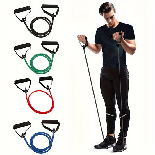 1pc 4-Level Resistance Bands with Handles for Home Workouts and Strength Training - Perfect for Yoga, Pilates,and fitness equipm - Fields Of Fitness