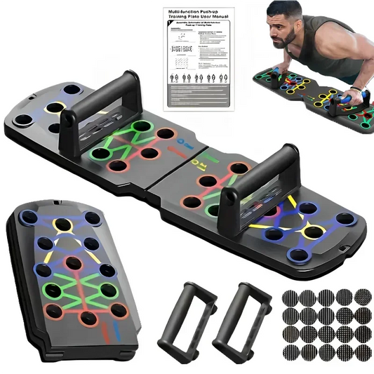 Portable Multifunctional Push-up Board - Fitness and Muscle Training Device Home Workout Set Foldable Push Up Bar Resistance - Fields Of Fitness