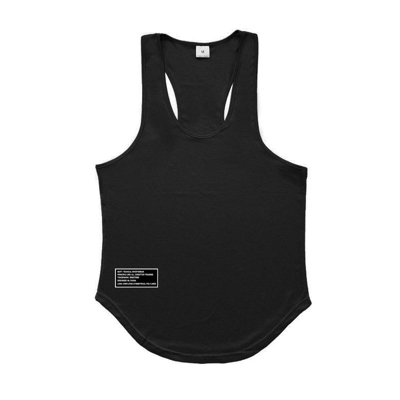 Quick Dry Summer Fitness Tank Top Men Bodybuilding Gym Clothing Fitness Sleeveless Shirt Slim Fit Vests Mesh Singlet Muscle Tops - Fields Of Fitness