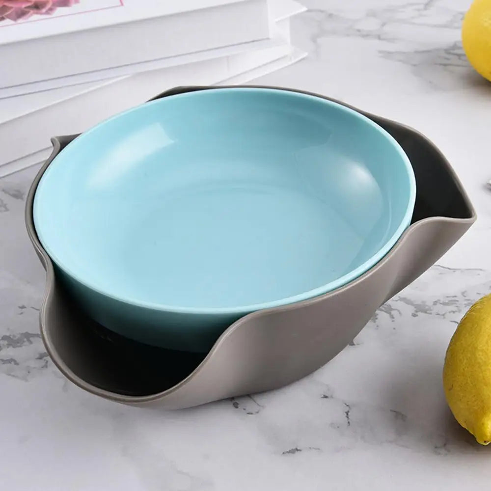 Snack Bowls Double Layer Dish Nut Serving Storage Bowl Double Layer Pistachios Bowl with Nut Shell for Cherries Popcorn - Fields Of Fitness