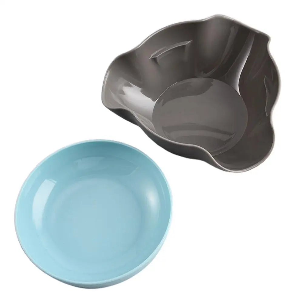 Snack Bowls Double Layer Dish Nut Serving Storage Bowl Double Layer Pistachios Bowl with Nut Shell for Cherries Popcorn - Fields Of Fitness