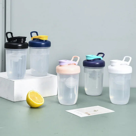2025 New Portable 400ml Protein Powder Shaker Bottle Leak Proof Water Bottle for Gym Outdoor Fitness Training Sport Mixing Cup - Fields Of Fitness
