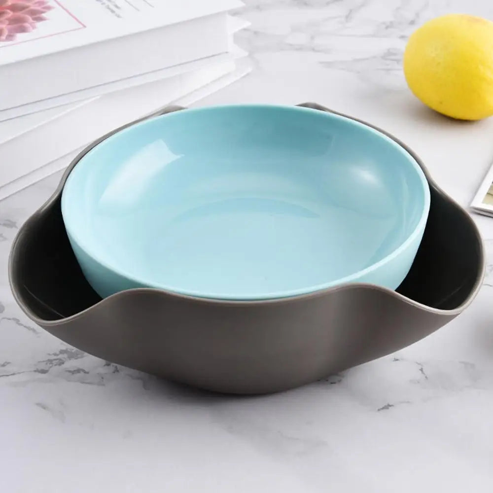 Snack Bowls Double Layer Dish Nut Serving Storage Bowl Double Layer Pistachios Bowl with Nut Shell for Cherries Popcorn - Fields Of Fitness