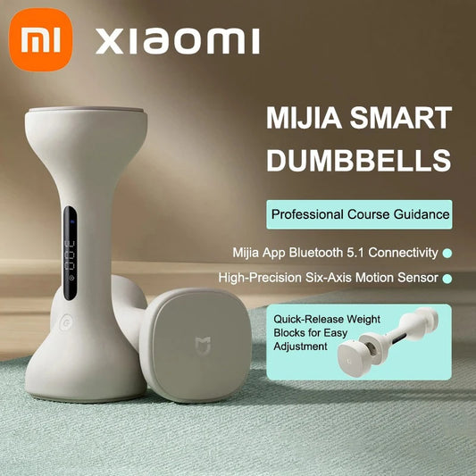 Xiaomi Mijia Smart Dumbbells Men and Women Home Fitness Muscle Shaping Arm Light Weight LED Display Suitable For Mi Home APP - Fields Of Fitness
