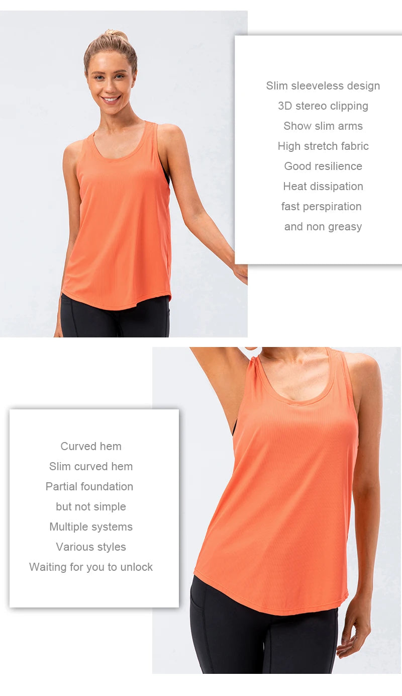 Women Sport tank Tops Loose Yoga Tops Quick Dry Workout Sport Tops For Women Fitness Sport Yoga Shirt - Fields Of Fitness