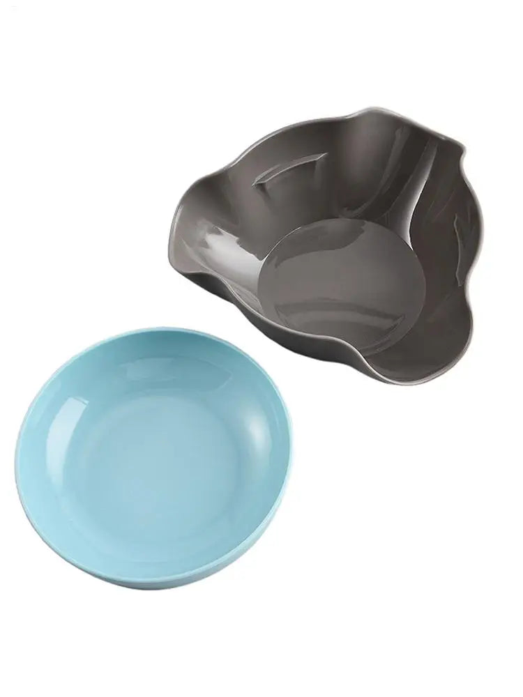 Snack Bowls Double Layer Dish Nut Serving Storage Bowl Double Layer Pistachios Bowl with Nut Shell for Cherries Popcorn - Fields Of Fitness