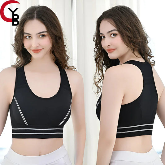 Sports Bra for Women, Back Padded Strappy Sports Bras Medium Support Yoga Bra with Fixed Cups - Fields Of Fitness