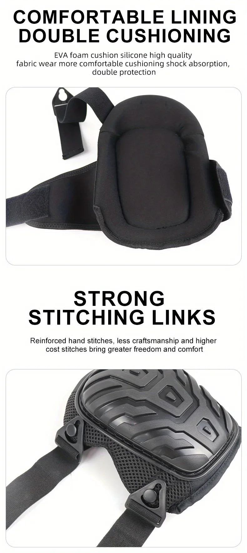 1 Pair of Durable Industrial Grade Knee Protectors for Kneeling Work, Outdoor Forest Wear-resistant and Shock-absorbing - Fields Of Fitness