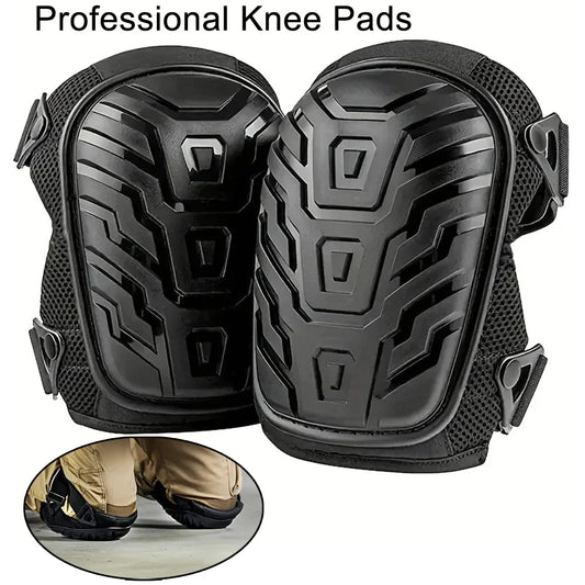 1 Pair of Professional Knee Pads-Thick Gel Cushion,Double Straps & Adjustable Clips - Perfect for Work,Gardening & Construction - Fields Of Fitness