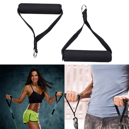 1pc Extra Wide Foam Grips Gym Handle For Yoga Fitness Crossfit Lifting Pulling Workout Heavy Duty D-ring Pull Rope Accessories - Fields Of Fitness