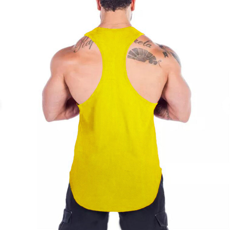 Quick Dry Summer Fitness Tank Top Men Bodybuilding Gym Clothing Fitness Sleeveless Shirt Slim Fit Vests Mesh Singlet Muscle Tops - Fields Of Fitness