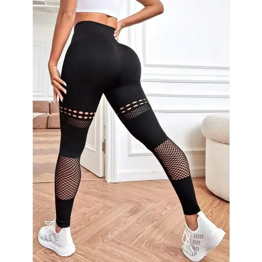 Seamless Butt Lift Leggings Sexy Hollow Out Leggings Women High Waist High Elastic Skinny Pants Outdoor Trainning Yoga Tights - Fields Of Fitness