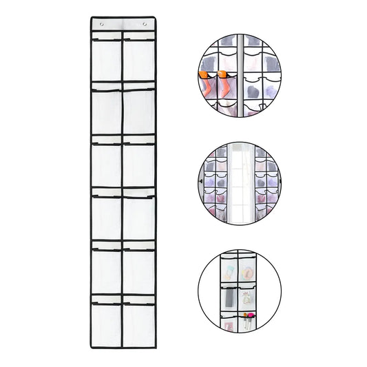 12 Compartments Behind The Door Shoe Storage Hanging Bag Mesh Pocket Slippers Organizing Non-woven Storage Bag G588 - Fields Of Fitness