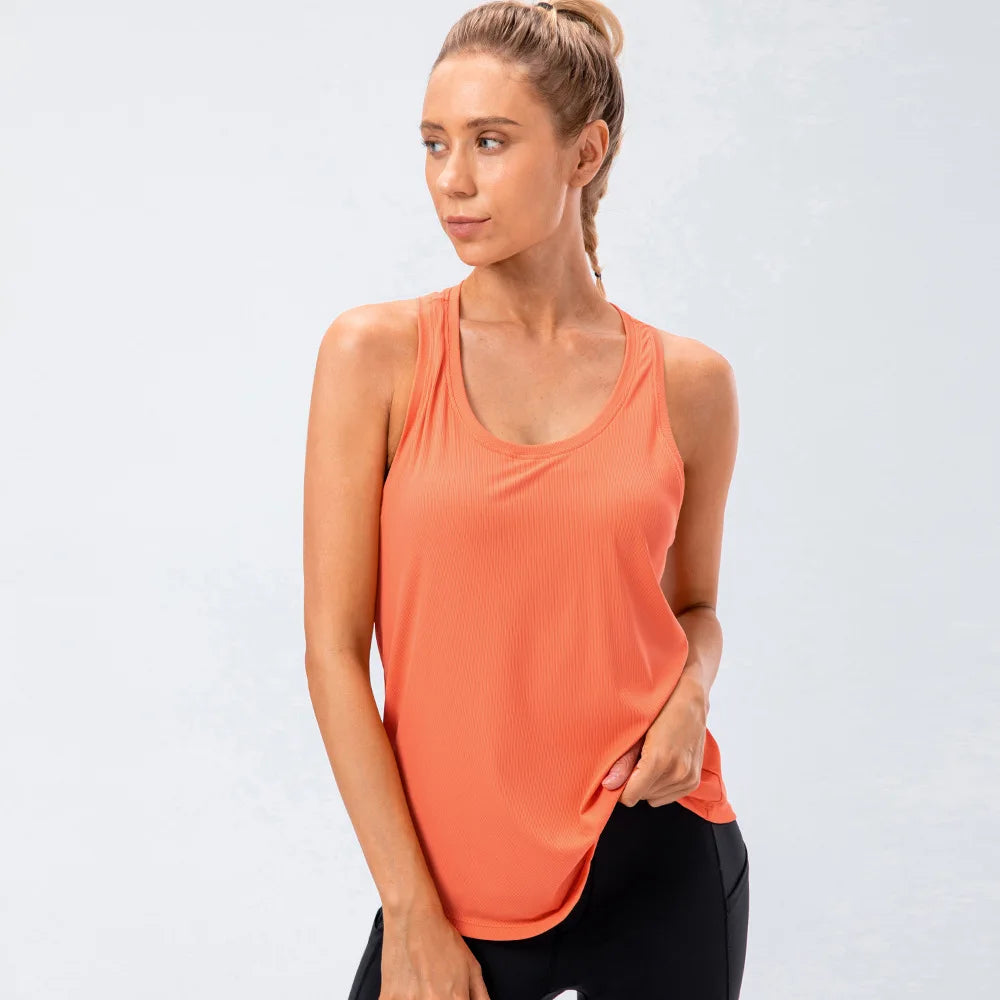 Women Sport tank Tops Loose Yoga Tops Quick Dry Workout Sport Tops For Women Fitness Sport Yoga Shirt - Fields Of Fitness