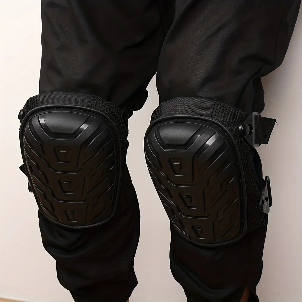 1 Pair of Durable Industrial Grade Knee Protectors for Kneeling Work, Outdoor Forest Wear-resistant and Shock-absorbing - Fields Of Fitness