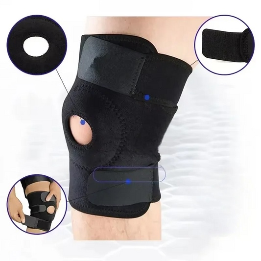 Knee brace without side stabilizer breathable adjustable knee support for exercise training and knee pain - Fields Of Fitness