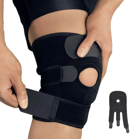 Knee Brace with Side Stabilizers Breathable Adjustable Knee Support Suitable for Sport Training and Knee Pain - Fields Of Fitness
