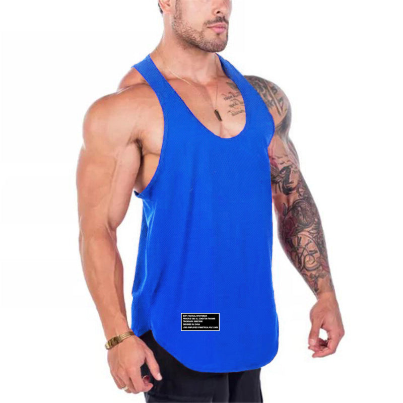 Quick Dry Summer Fitness Tank Top Men Bodybuilding Gym Clothing Fitness Sleeveless Shirt Slim Fit Vests Mesh Singlet Muscle Tops - Fields Of Fitness