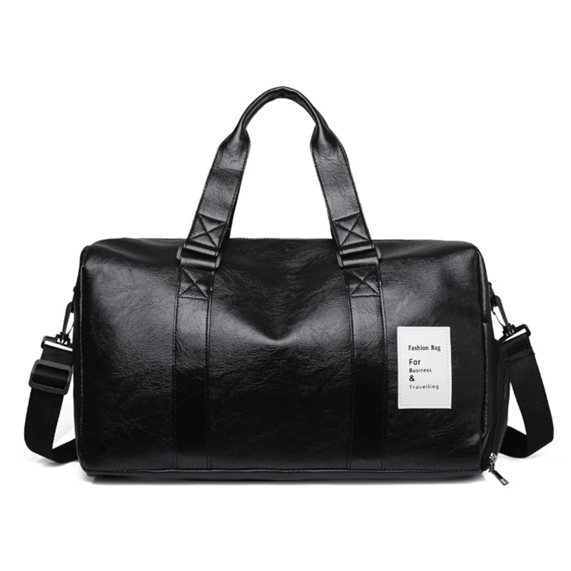Gym Bag PU Leather Sport Bags Dry Wet Bag Men Women Training For Shoes Fitness Yoga Travel Storage Luggage Shoulder Sport Bag - Fields Of Fitness