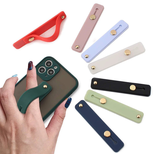 Wrist Band Hand Band Finger Grip Mobile Phone Holder Stand Push Pull Universal Plain Color Phone Socket Holder for iPhone Xiaomi - Fields Of Fitness