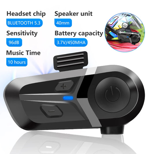 Bluetooth 5.3 Wireless Motorcycle Helmet Headset Hands-free Call Phone Motorcycle Waterproof Earphone Music Player Moto Helmet - Fields Of Fitness