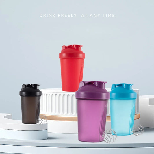 400ML Portable Protein Powder Shaker Bottle Leak Proof Water Bottle for Gym Fitness Training Sport Shaker Mixing Cup with Scale - Fields Of Fitness